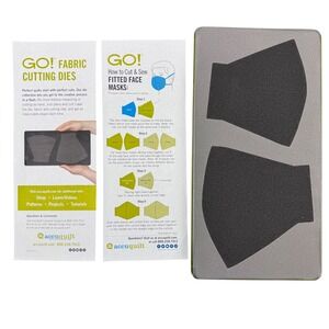 AccuQuilt GO! Fitted Face Masks Small Adult Fabric Cutting Die 55044 Green Grey